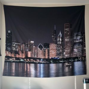 Chicago Skyline City Tapestry